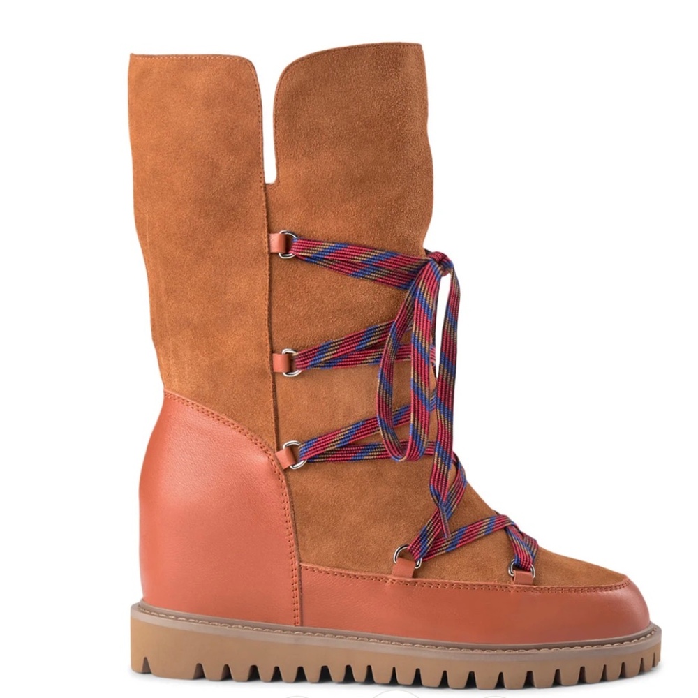 SUEDE WEDGE BOOT - EU36 - US 5.5